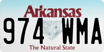AR license plate 974WMA