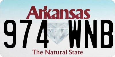 AR license plate 974WNB