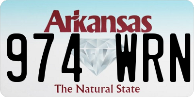 AR license plate 974WRN