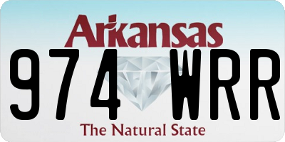 AR license plate 974WRR
