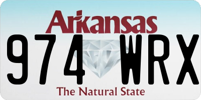 AR license plate 974WRX