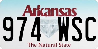 AR license plate 974WSC