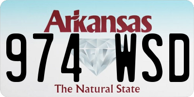AR license plate 974WSD