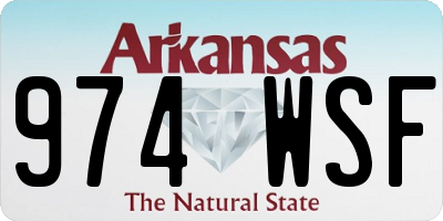 AR license plate 974WSF