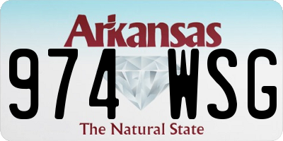 AR license plate 974WSG