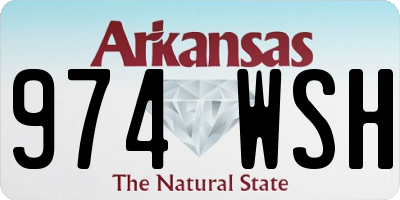 AR license plate 974WSH