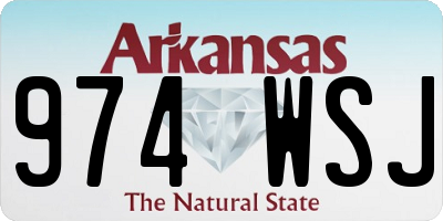 AR license plate 974WSJ