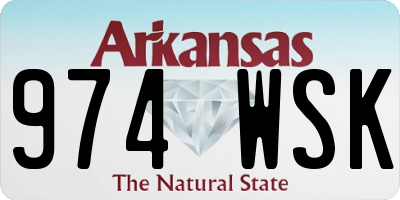 AR license plate 974WSK