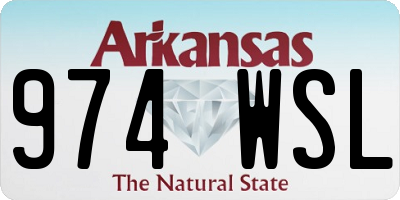 AR license plate 974WSL