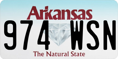 AR license plate 974WSN