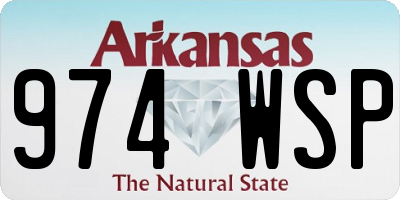 AR license plate 974WSP