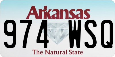 AR license plate 974WSQ