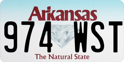 AR license plate 974WST