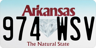 AR license plate 974WSV