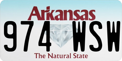 AR license plate 974WSW