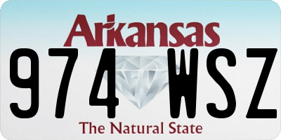 AR license plate 974WSZ