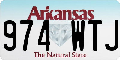 AR license plate 974WTJ