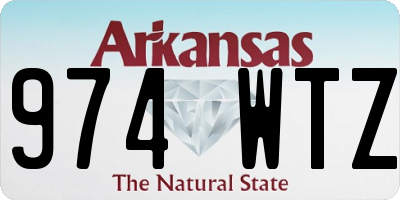 AR license plate 974WTZ