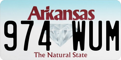 AR license plate 974WUM