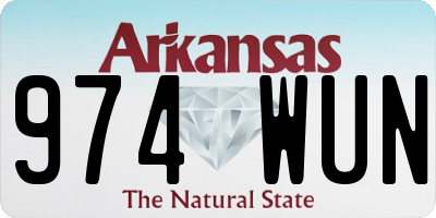 AR license plate 974WUN