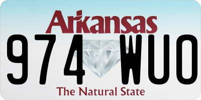 AR license plate 974WUO