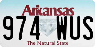 AR license plate 974WUS