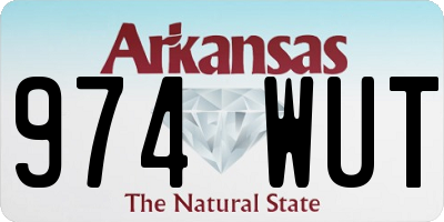 AR license plate 974WUT