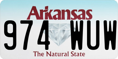 AR license plate 974WUW
