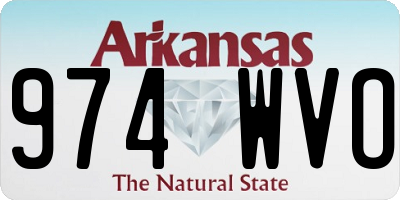 AR license plate 974WVO