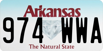 AR license plate 974WWA