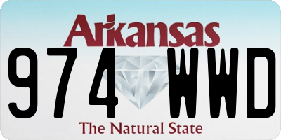 AR license plate 974WWD