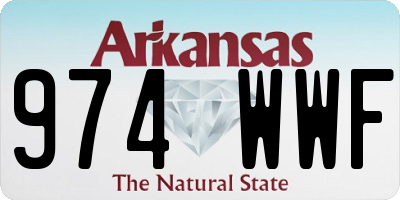 AR license plate 974WWF