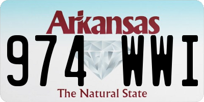 AR license plate 974WWI