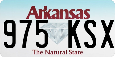 AR license plate 975KSX