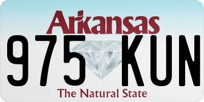 AR license plate 975KUN