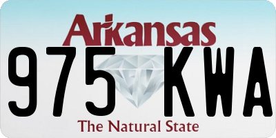 AR license plate 975KWA