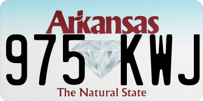 AR license plate 975KWJ