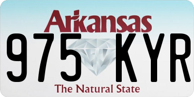 AR license plate 975KYR