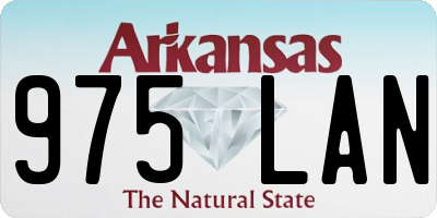 AR license plate 975LAN