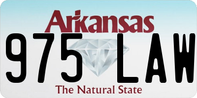 AR license plate 975LAW