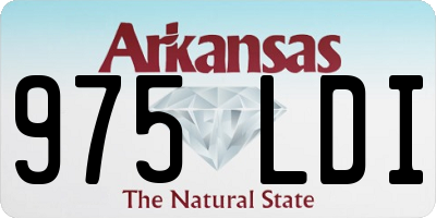 AR license plate 975LDI