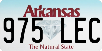 AR license plate 975LEC