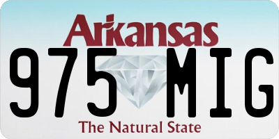 AR license plate 975MIG