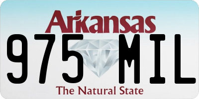 AR license plate 975MIL