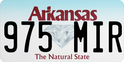 AR license plate 975MIR