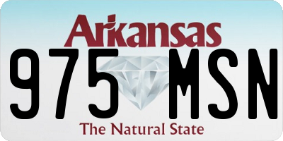 AR license plate 975MSN
