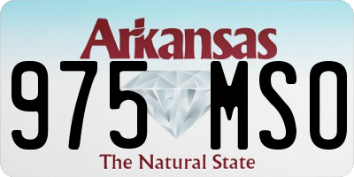 AR license plate 975MSO