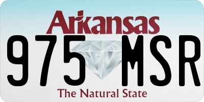 AR license plate 975MSR