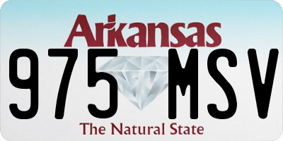 AR license plate 975MSV