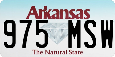 AR license plate 975MSW